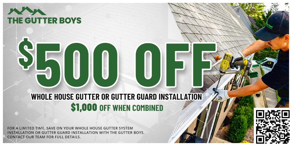 $500 off whole house gutter or gutter guard installation coupon